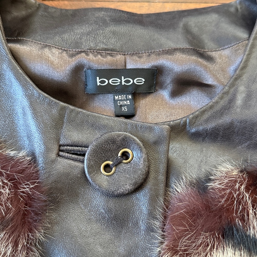 Bebe Animal Print  Fur cropped jacket - Picture 5 of 7